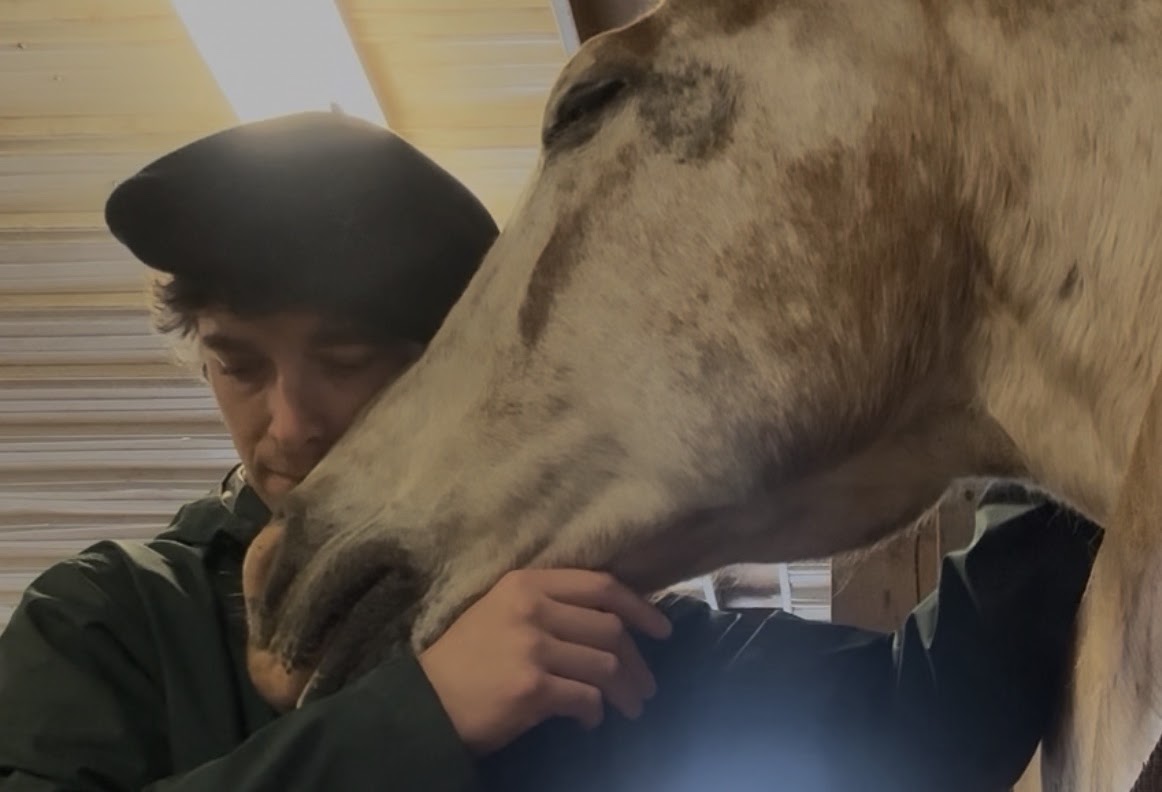 Jesse Whitehouse with a horse